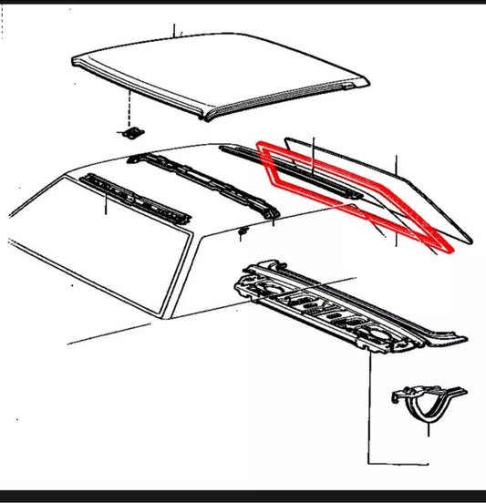 Rear Glass weatherstrip  Toyota Corolla 1980-1983 (Ke70)