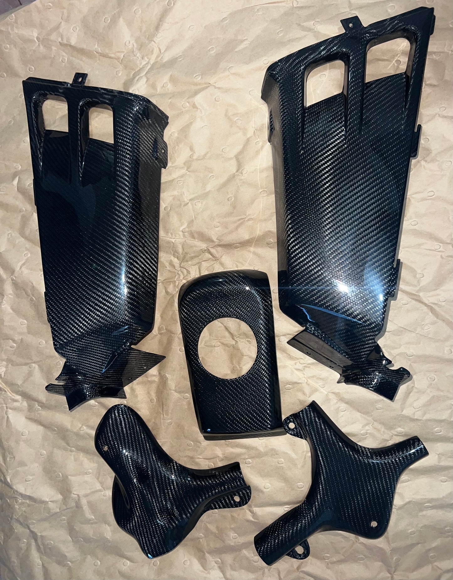 Real Carbon fiber Side tank plastic + Tank cover + Frame cover Yamaha Banshee