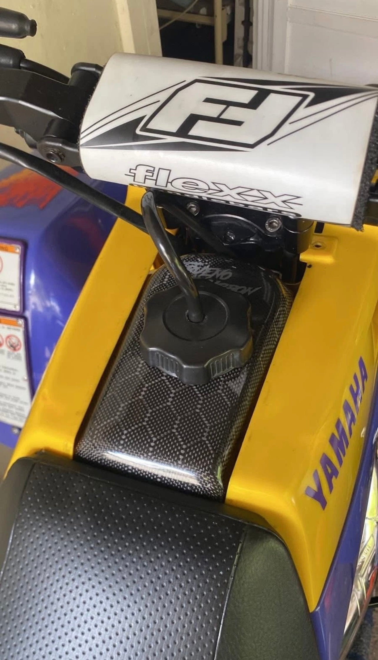 Carbon fiber fuel tank cover for Yamaha Banshee