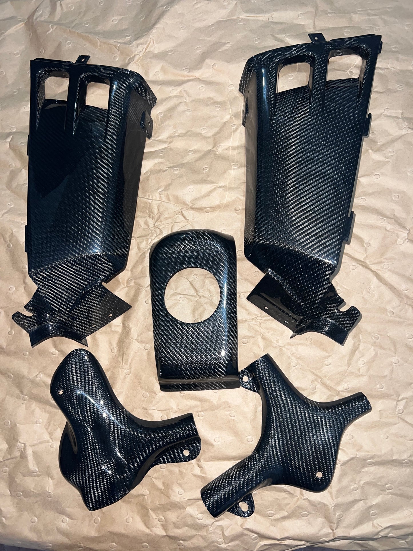 Real Carbon fiber Side tank plastic + Tank cover + Frame cover Yamaha Banshee