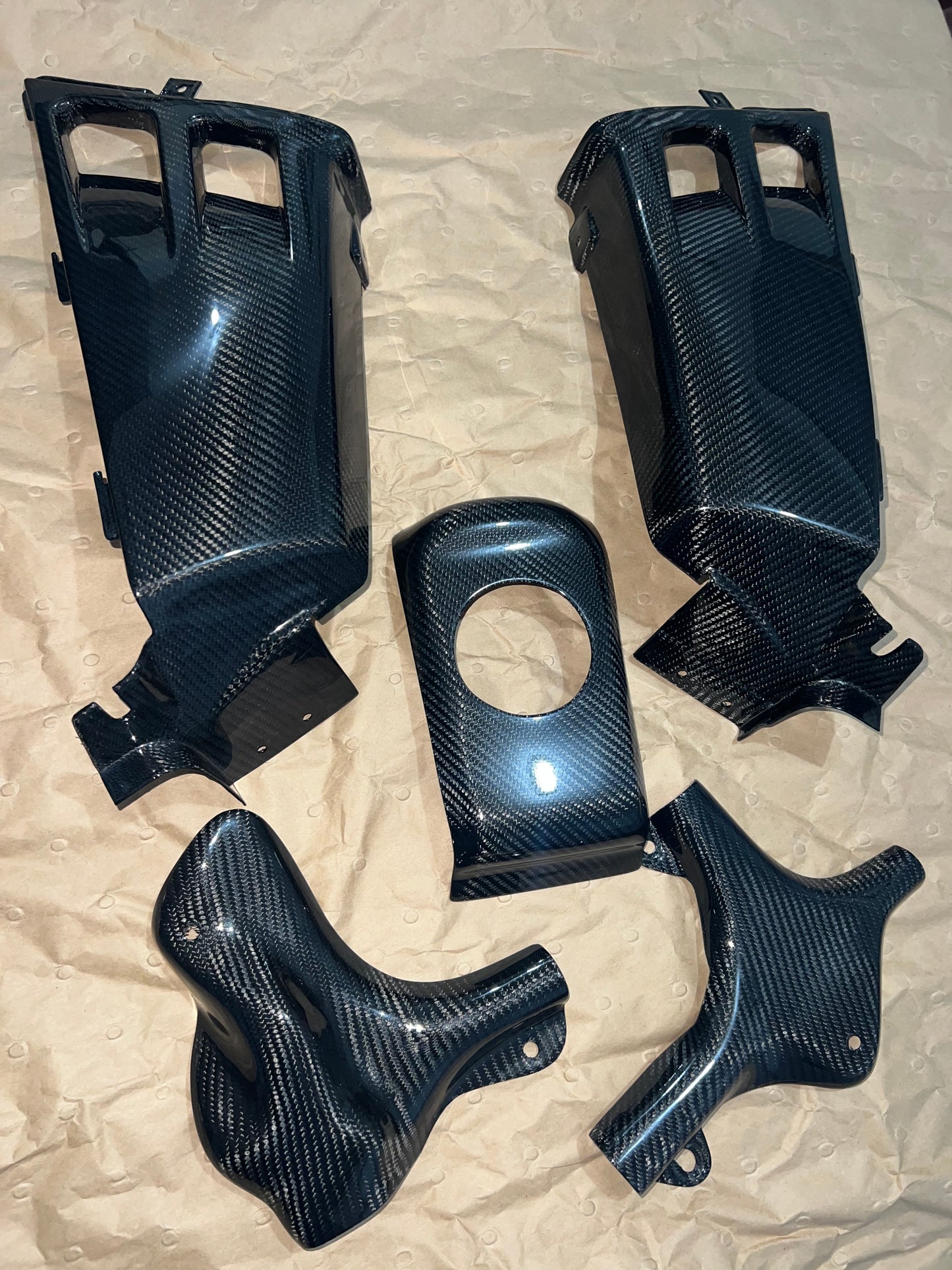 Real Carbon fiber Side tank plastic + Tank cover + Frame cover Yamaha Banshee