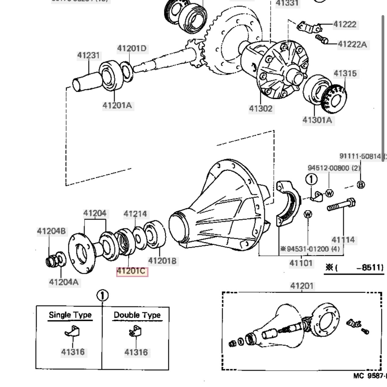 Toyota Corolla 1984-1987 Ae86  SEAL, OIL (FOR REAR DIFFERENTIAL CARRIER)