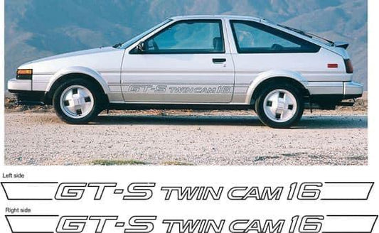 GT-S twin cam 16 Toyota Ae86 Decals full set