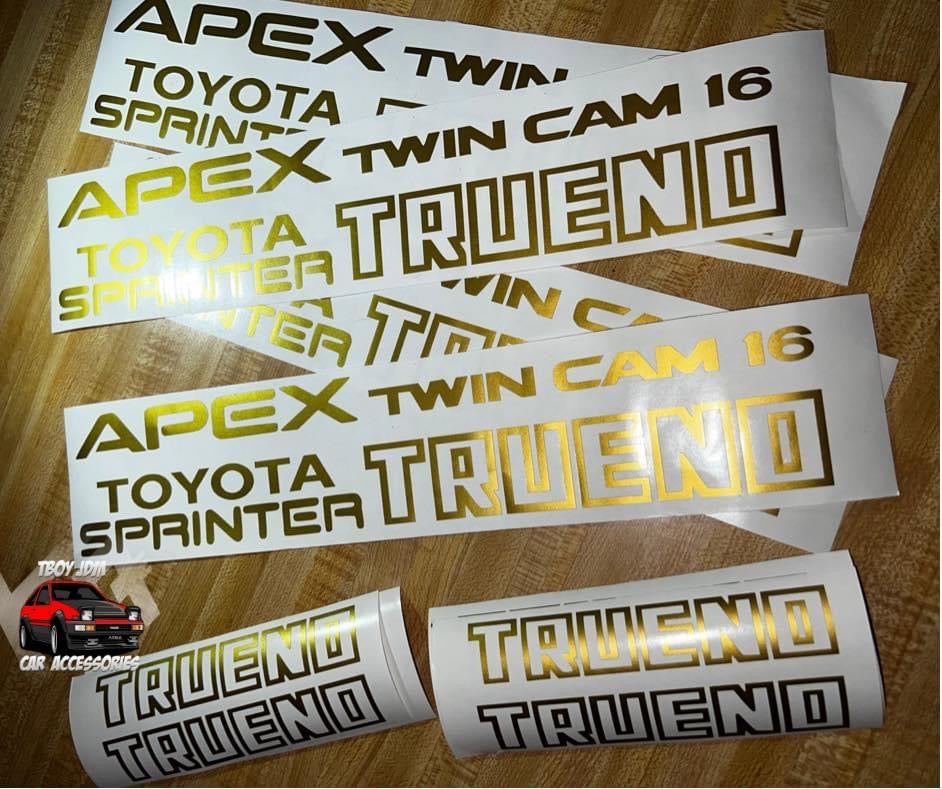 Toyota Ae86 trunk sticker ( Trueno ) 1984-1987